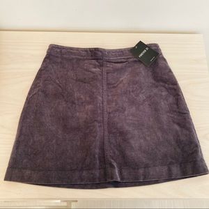 Gray Corduroy Mini Skirt Forever 21 NWT